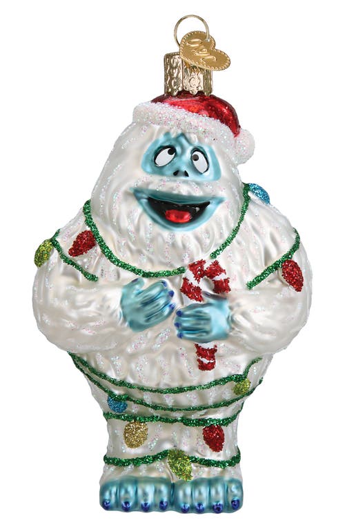 Old World Christmas Bumble Glass Ornament In White