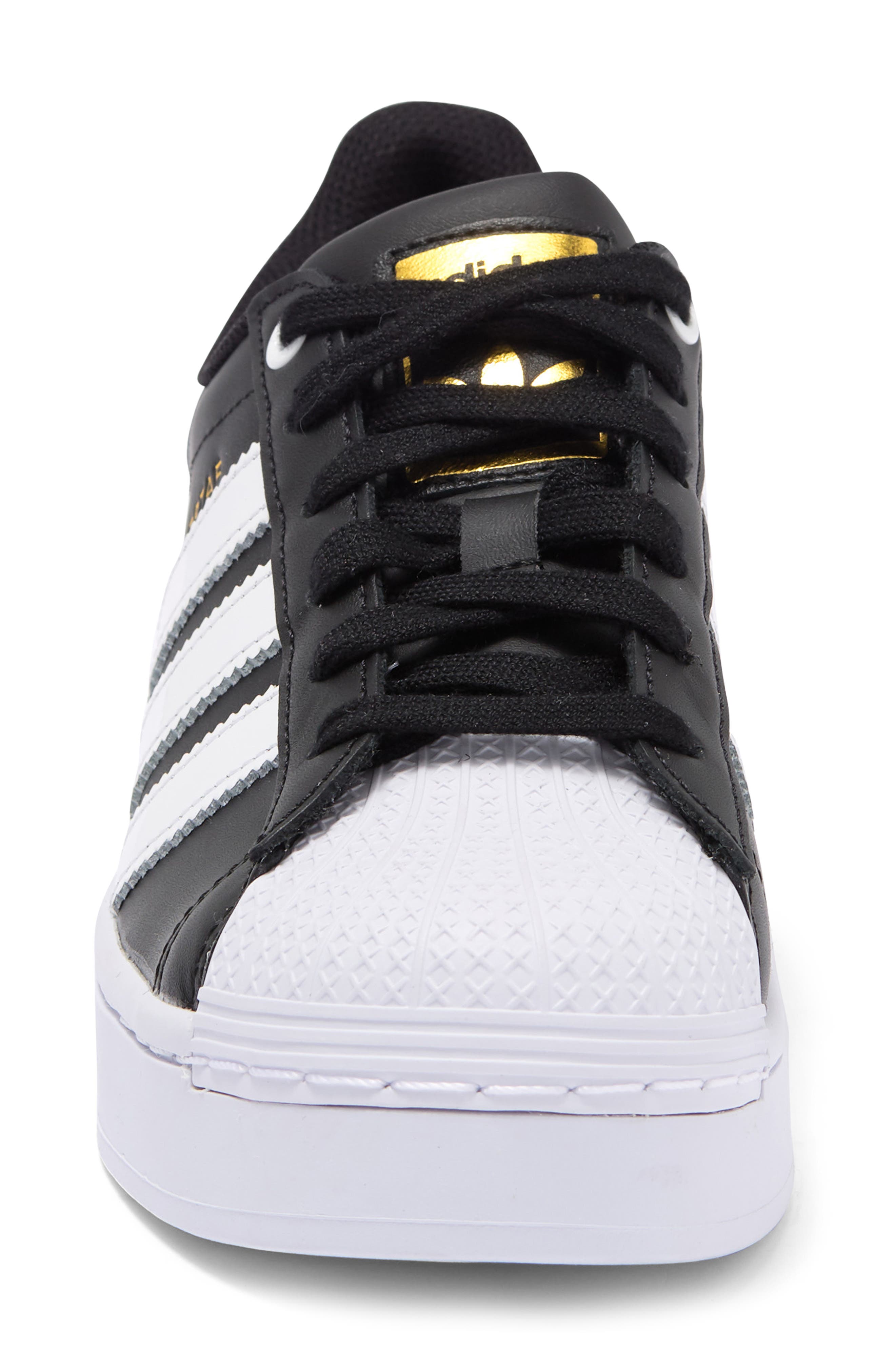 Superstar Bold Sneaker, Alternate, color, CORE BLACK/ WHITE/ MATTE GOLD