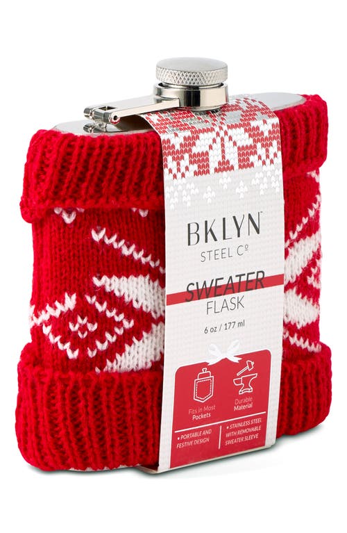 Brooklyn Steel Co. Sweater Flask In Red
