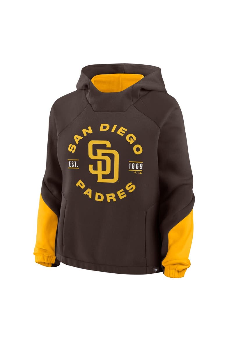 Women's Fanatics Brown San Diego Padres Oversized Time to Win Pullover Hoodie, Alternate, color, Brown