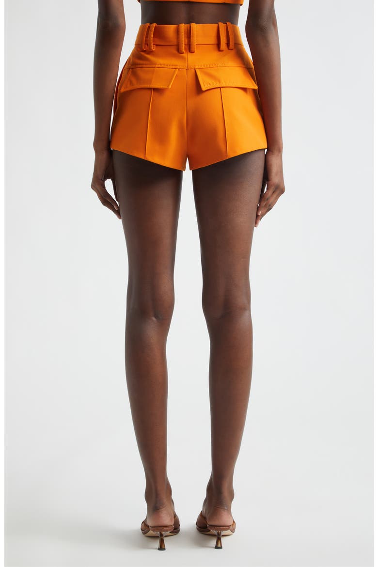 Kindred Spirit Alchemy High Waist Wool Blend Mini Shorts, Alternate, color, SUNSET ORANGE