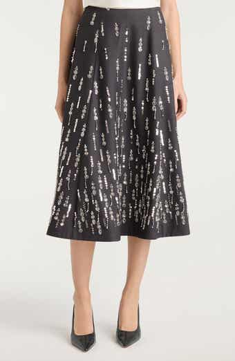 Cinq à Sept Selene Bead & Sequin Detail Skirt
