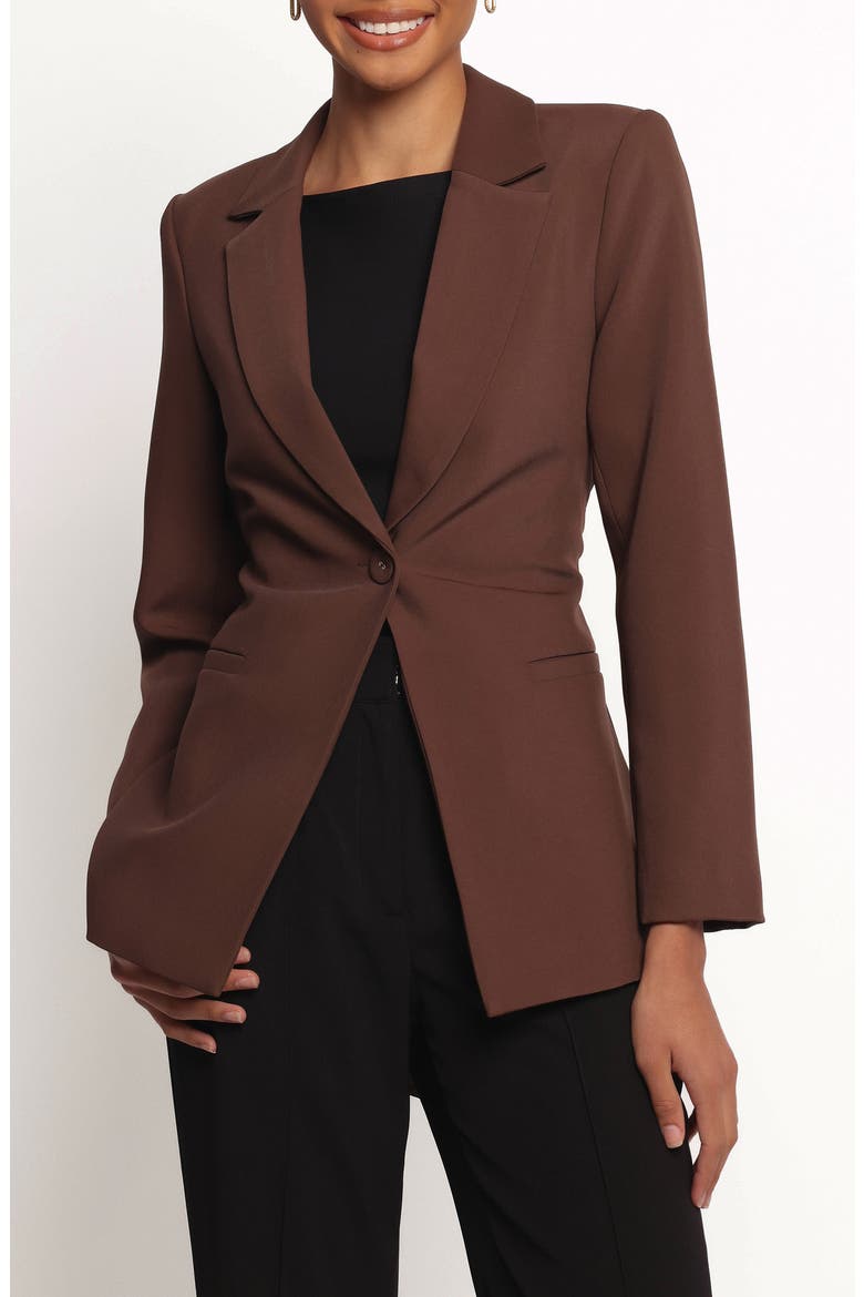 Eliana Tie Waist Blazer, Main, color, ESPRESSO