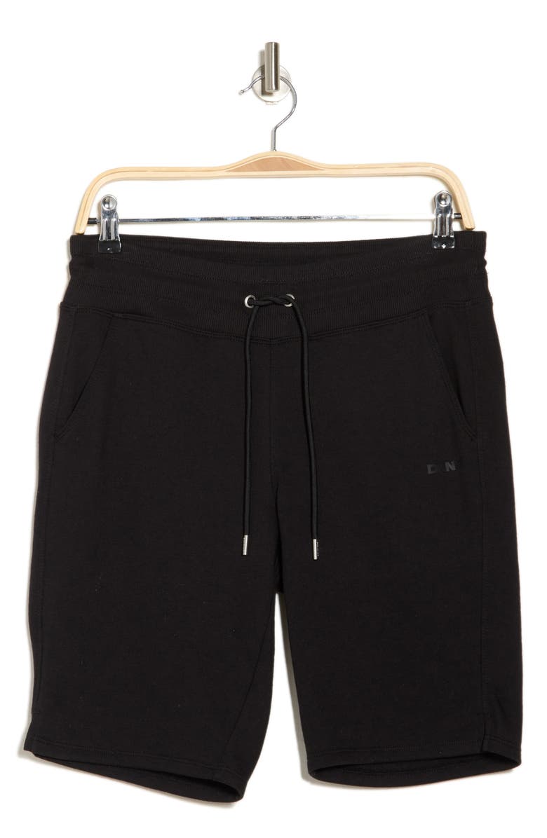 DKNY Bermuda Drawstring Shorts, Alternate, color, Black