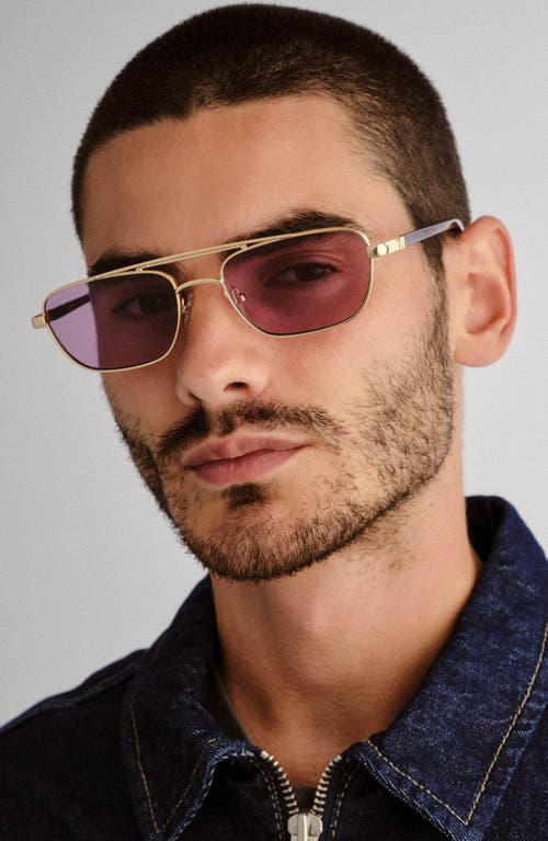 Le Specs Le Mimi 57mm Aviator Sunglasses In Gold