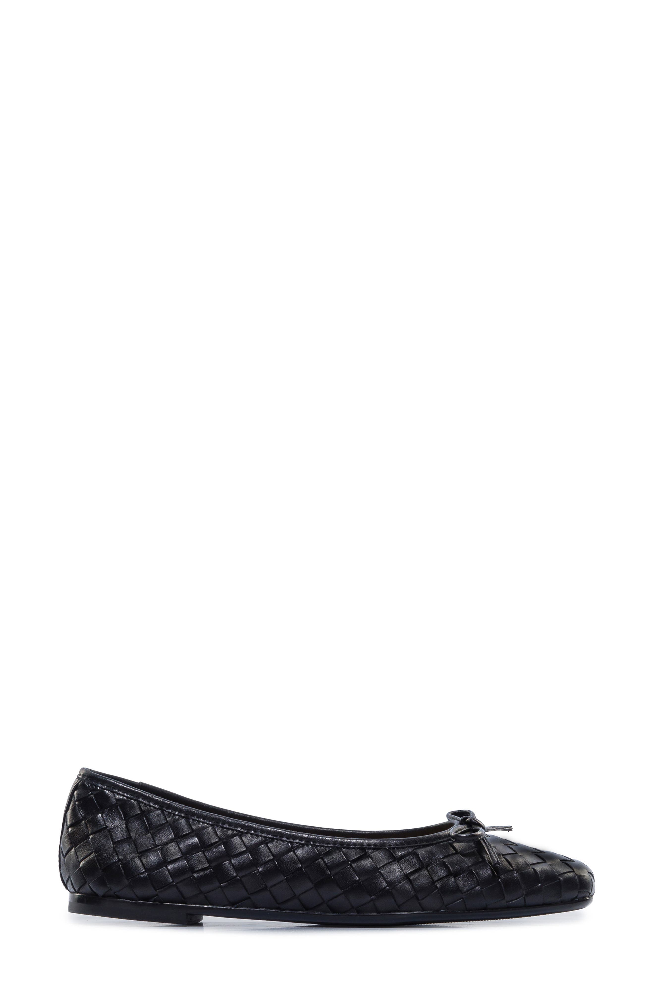 Gwynn Woven Ballet Flat, Alternate, color, BLACK