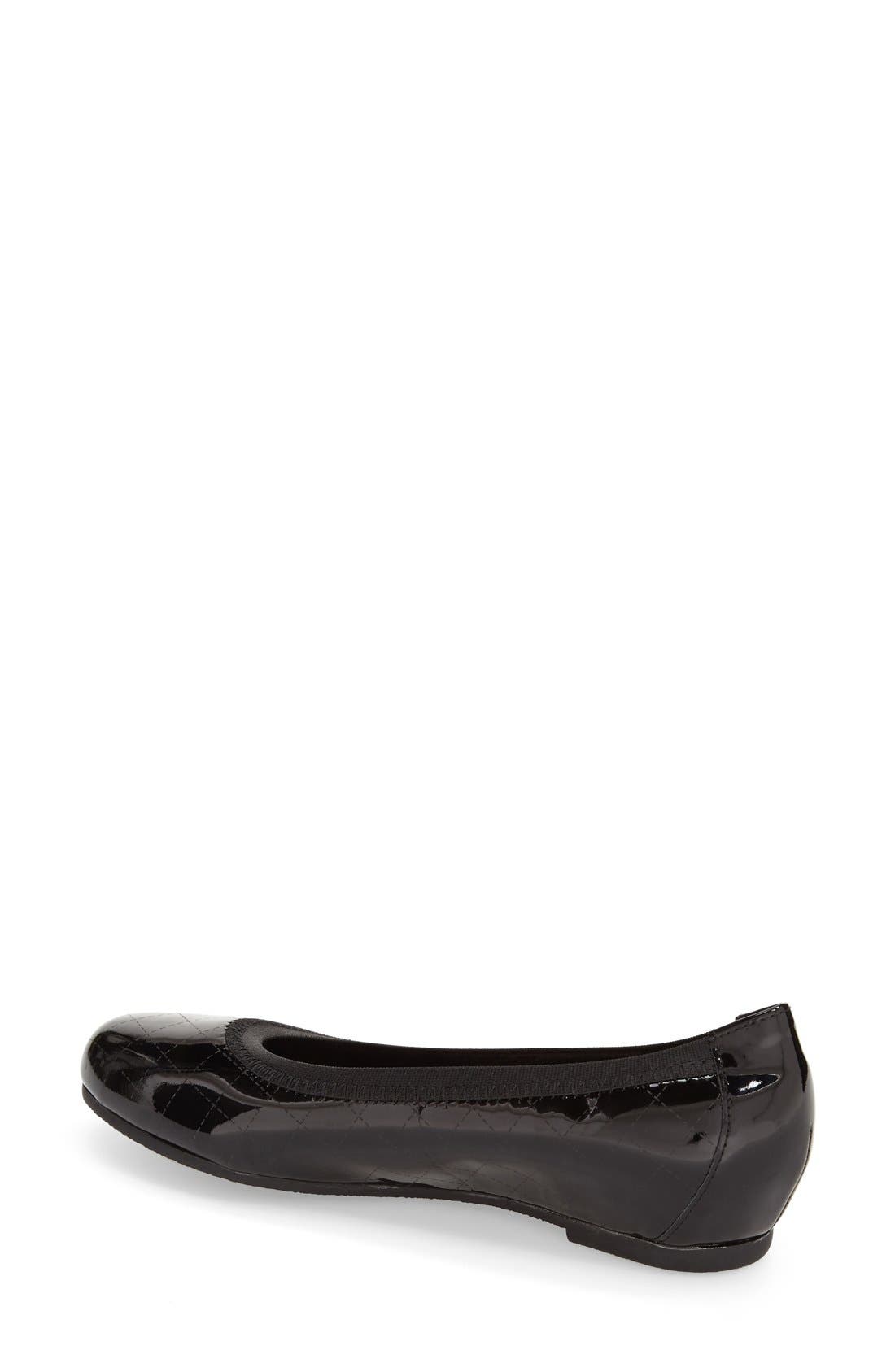 'Vicki' Ballet Flat, Alternate, color, ETCHED BLACK PATENT