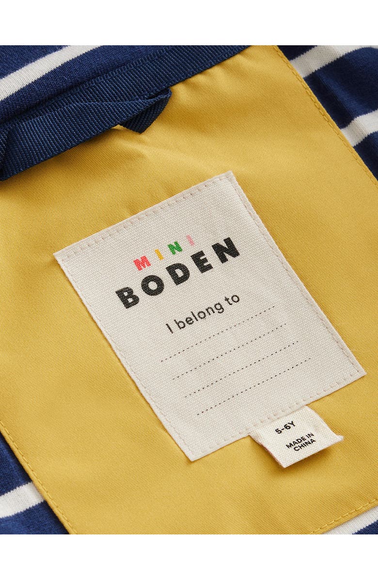 Mini Boden Kids' Waterproof Fisherman's Hooded Rain Jacket, Alternate, color, 