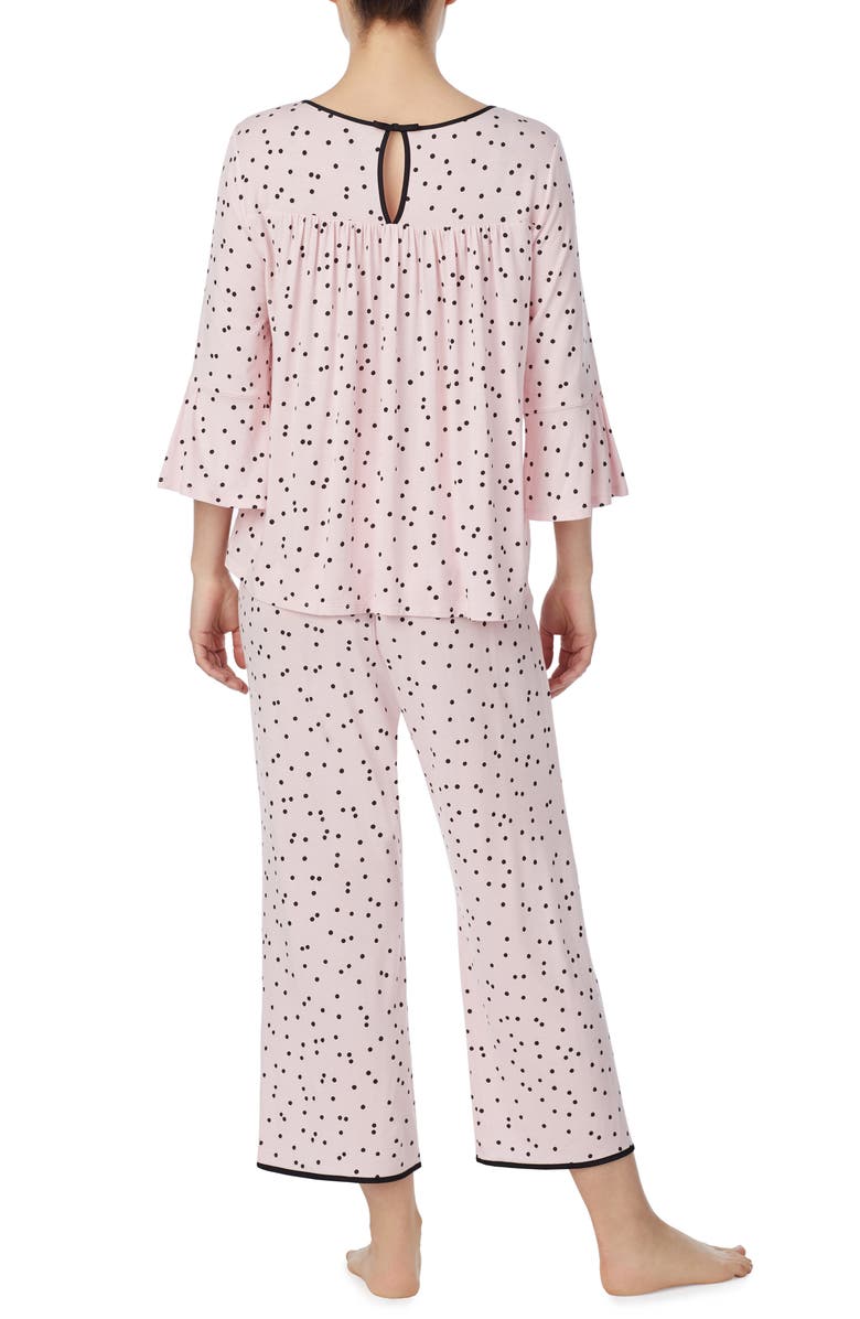 Kate Spade New York bell cuff pajamas, Alternate, color, Scattered Dot Pink