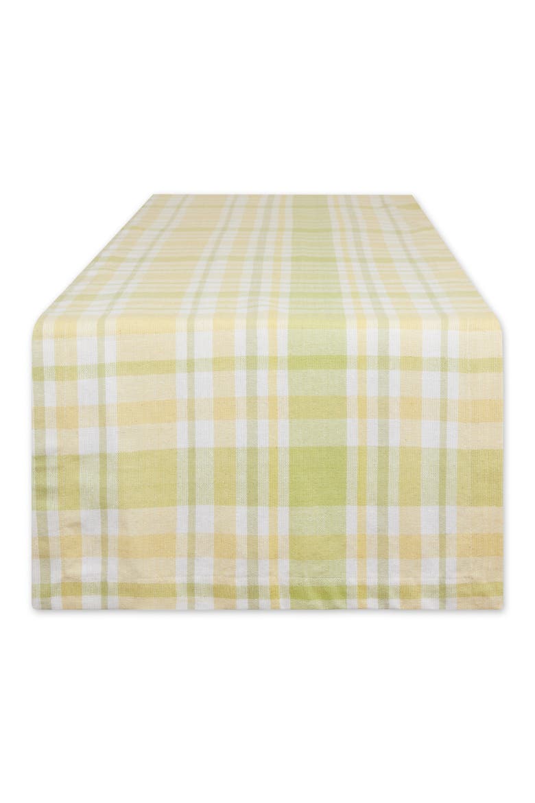 Lemon Bliss Plaid Table Runner, Main, color, Lemon Bliss