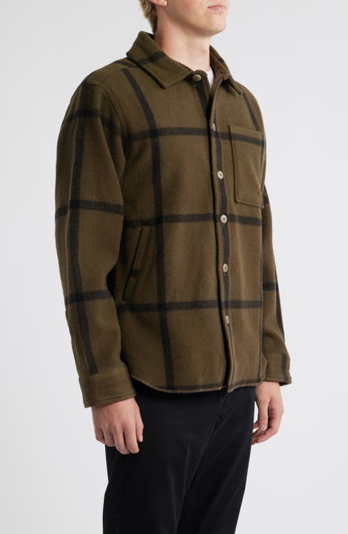 Alex Crane  Park Wool Overshirt In Green