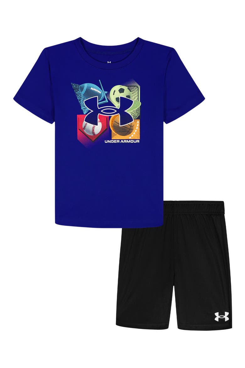 Kids' Tech 4 Baller Graphic T-Shirt & Shorts Set, Main, color, ROYAL