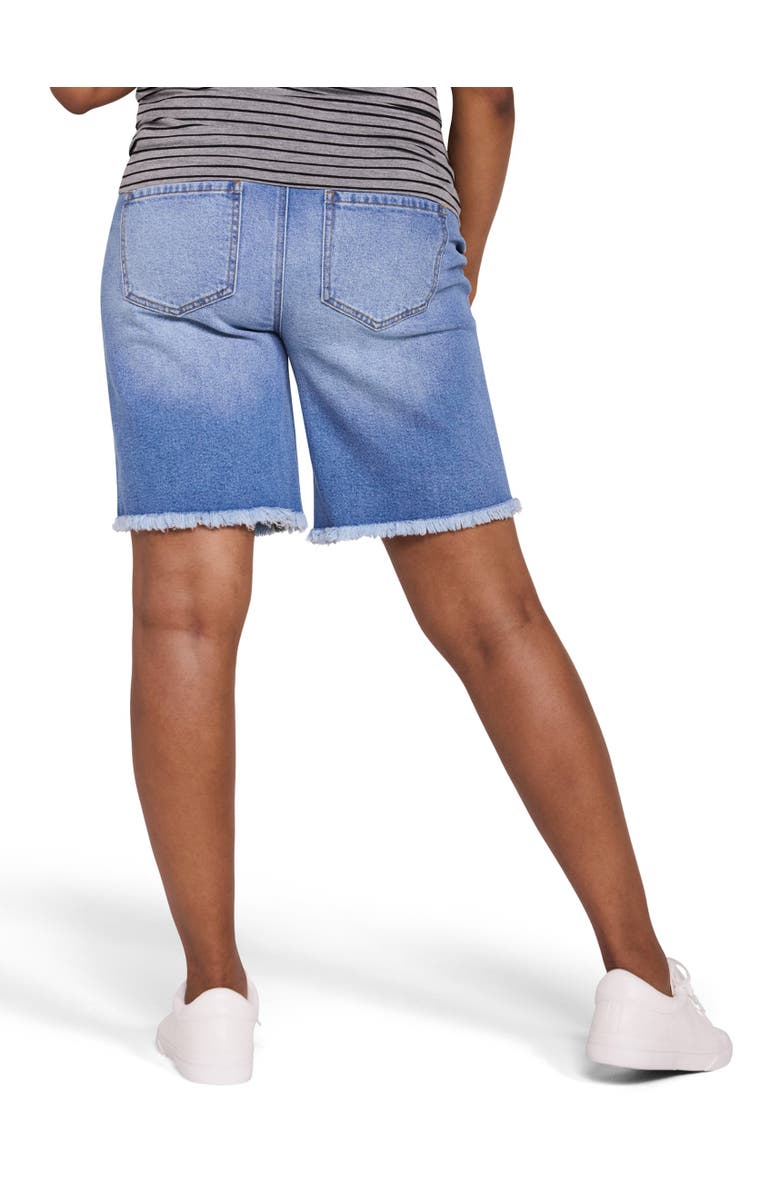 MOTHERHOOD MATERNITY Under the Belly Maternity Dad Denim Short, Alternate, color, Beth Medium Wash
