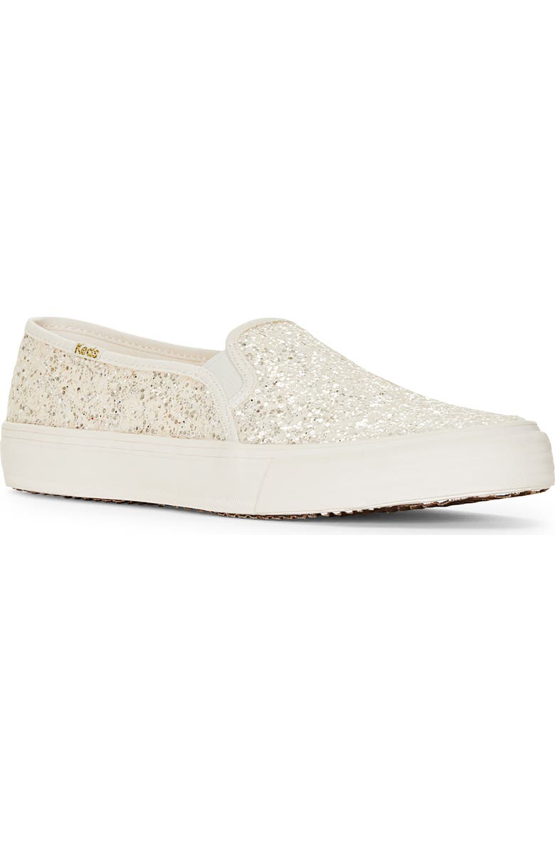 Keds<sup>®</sup> Double Decker Glitter Slip-On Sneaker, Main, color,