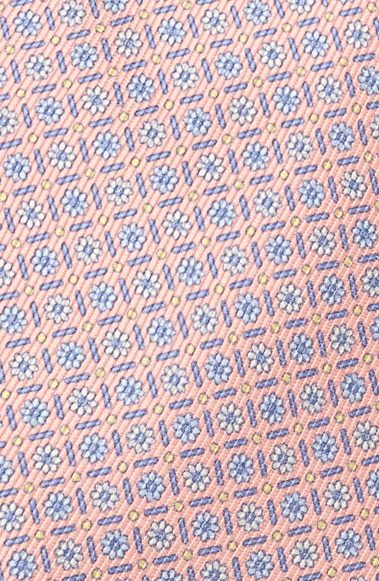 David Donahue Neat Silk Tie, Alternate, color, Melon