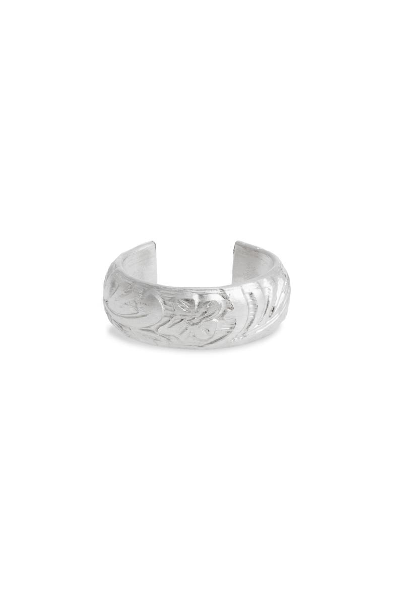 Flora Ear Cuff, Main, color, STERLING SILVER