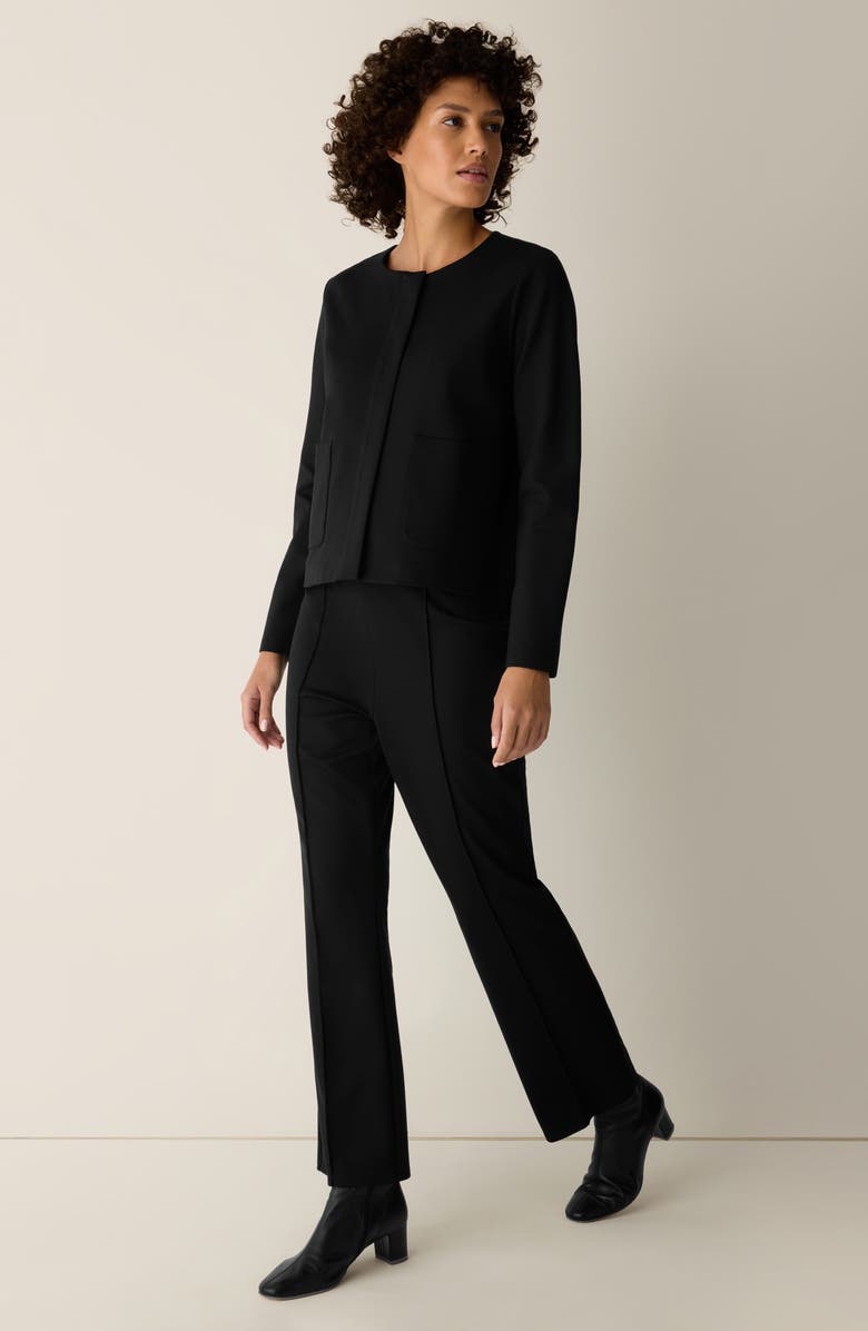 Eileen Fisher Double Knit Jacket, Alternate, color, Black
