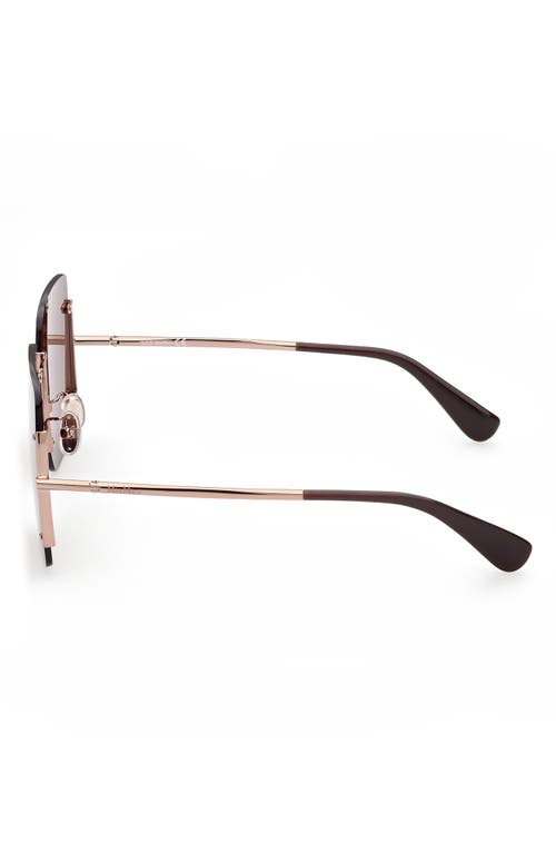 Max Mara 60mm Geometric Sunglasses In Brown