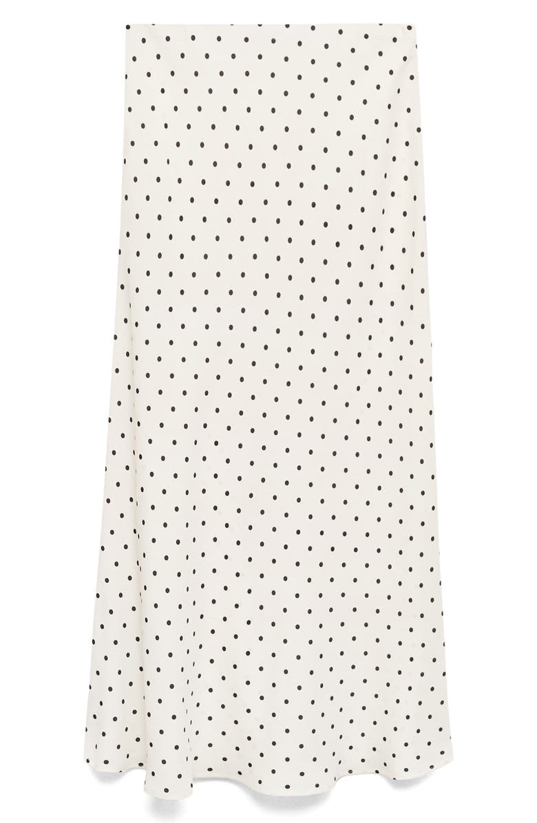 MANGO Polka Dot Maxi Skirt, Alternate, color, Off White