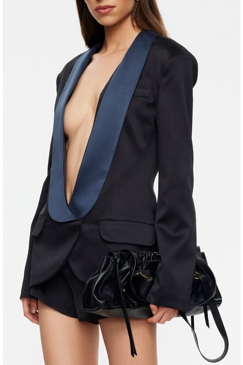 Sylvie Shawl Collar Blazer, Alternate, color, MIDNIGHT