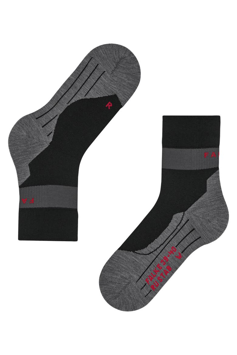 RU Compression Stabilizing Running Socks, Alternate, color, Black-Mix