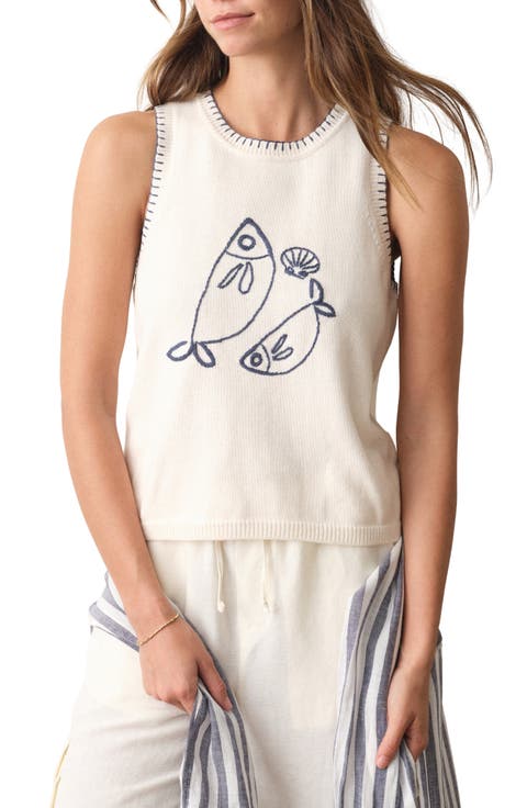 Marisol Whipstitch Cotton Sweater Tank