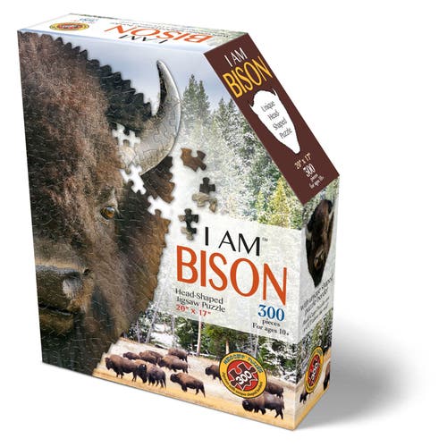 Madd Capp I Am Bison 300 Pieces Animal Shaped Jigsaw Puzzle in Multicolored  product