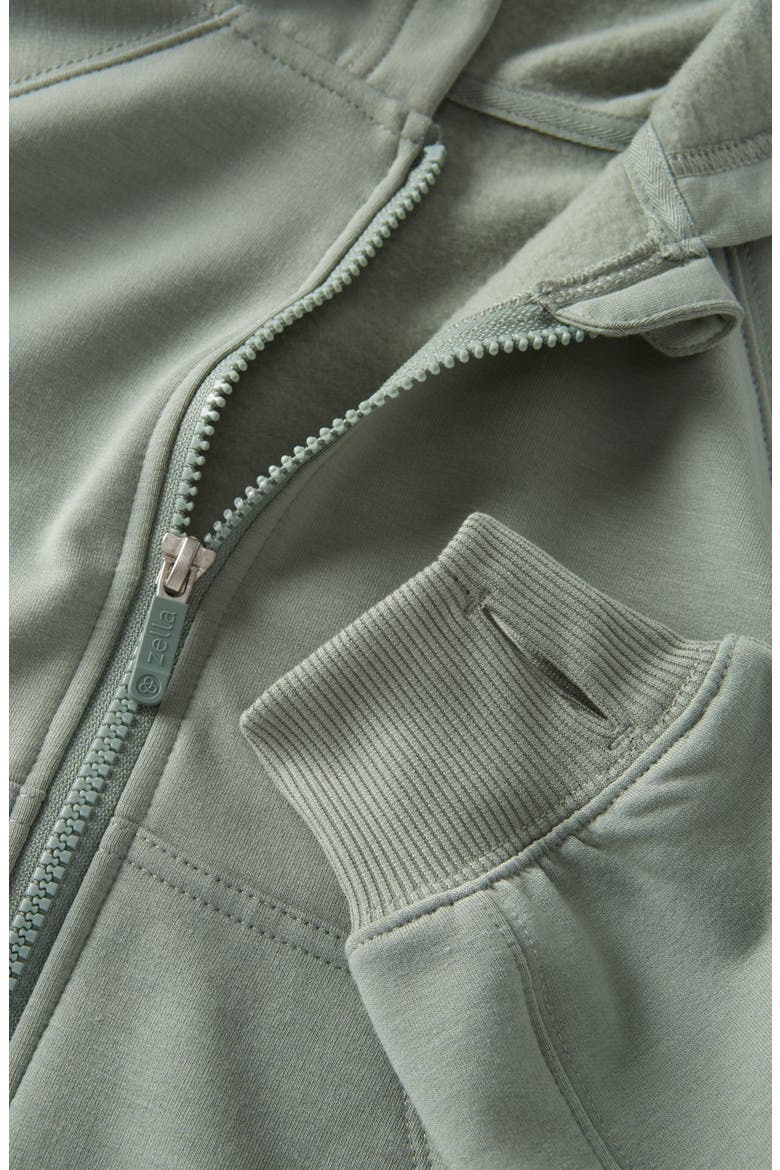Kids' Aspire Fleece Zip-Up Hoodie, Alternate, color, GREEN LILYPAD