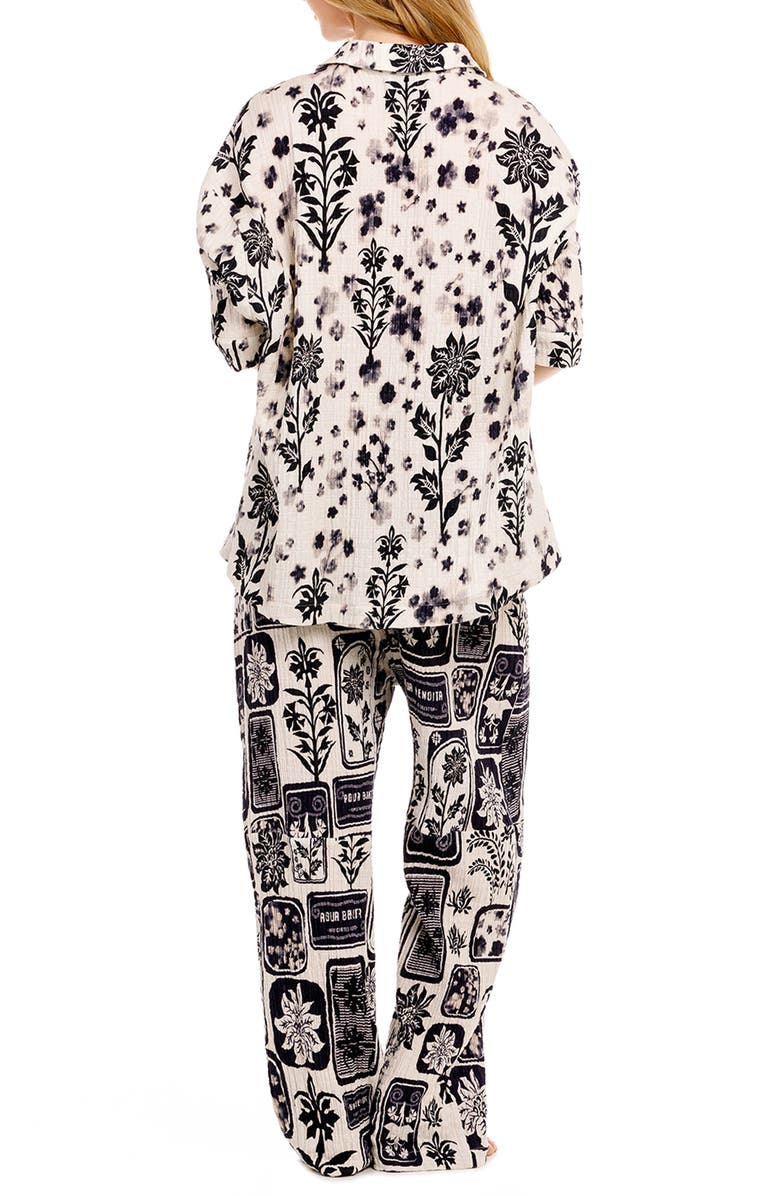 Agua Bendita Keshia Batik Embroidered Cover-Up Shirt, Alternate, color, Black