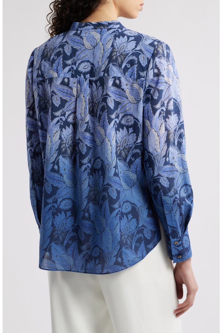 Print Top, Alternate, color, BLUE MULTI
