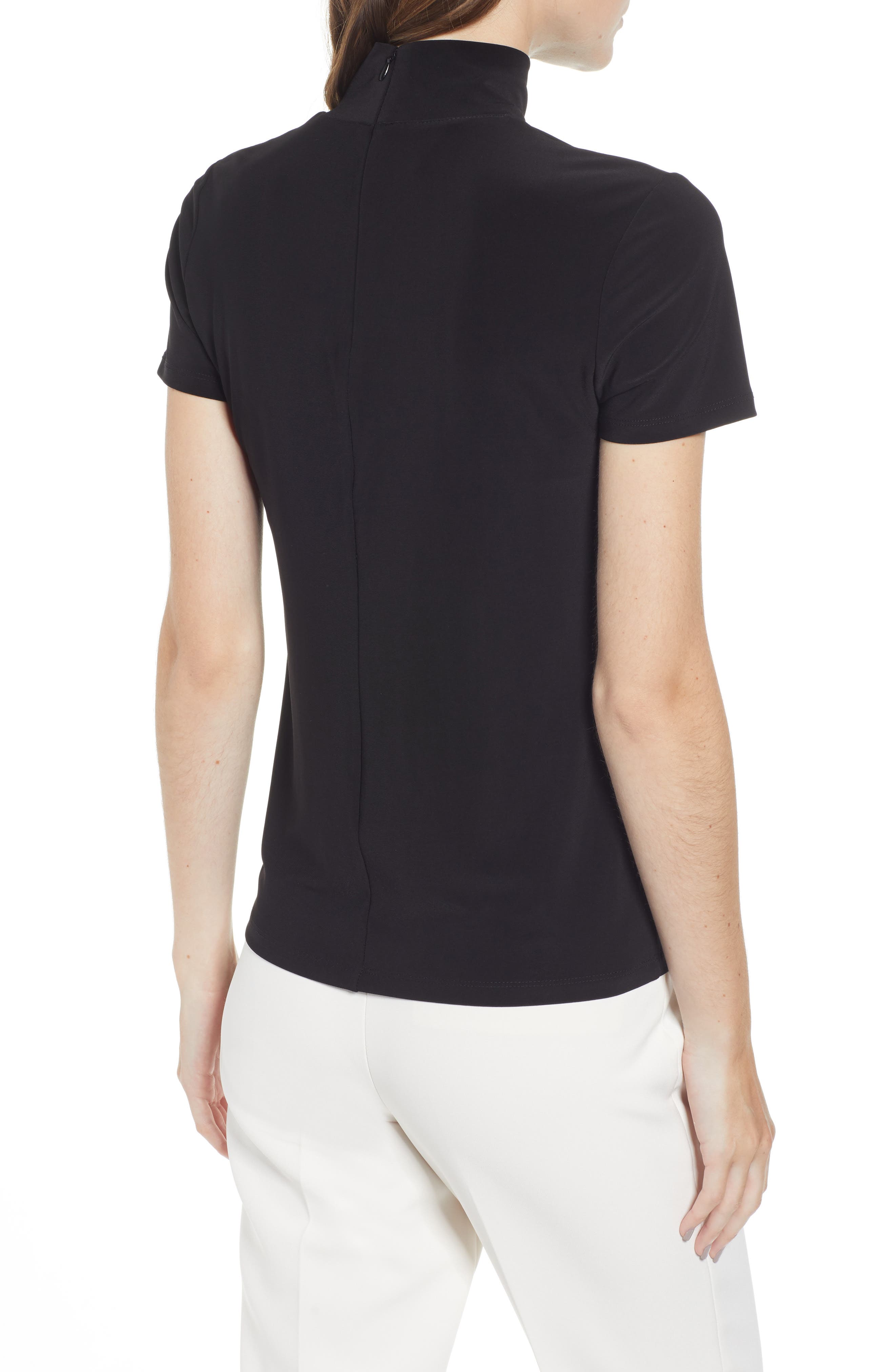 Short Sleeve Mock Neck Top - image 2
