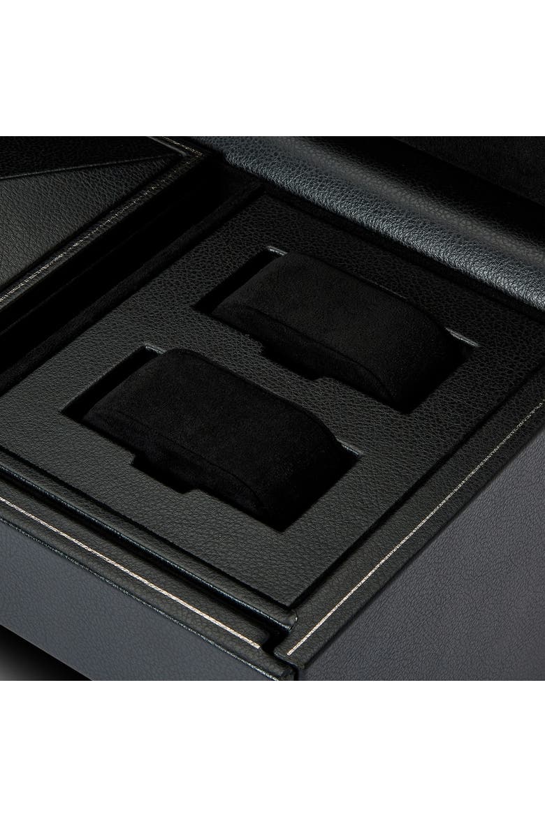 British Racing Triple Watch Winder with Storage, Alternate, color, Black