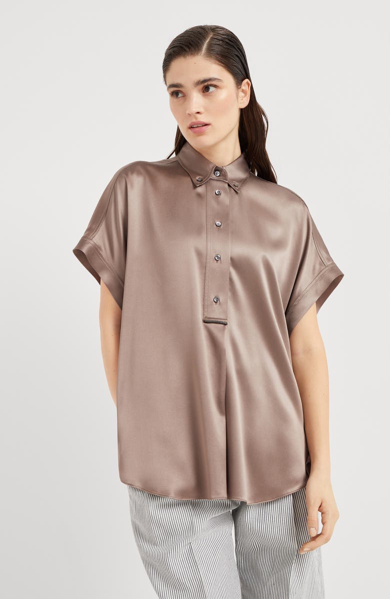 Brunello Cucinelli Satin shirt, Alternate, color, 