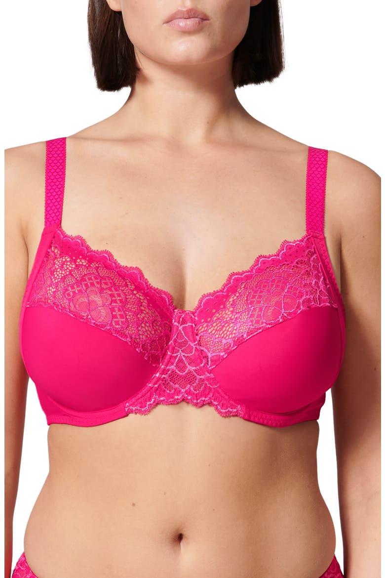 Caresse Underwire Full Cup Bra, Main, color, TEABERRY PINK