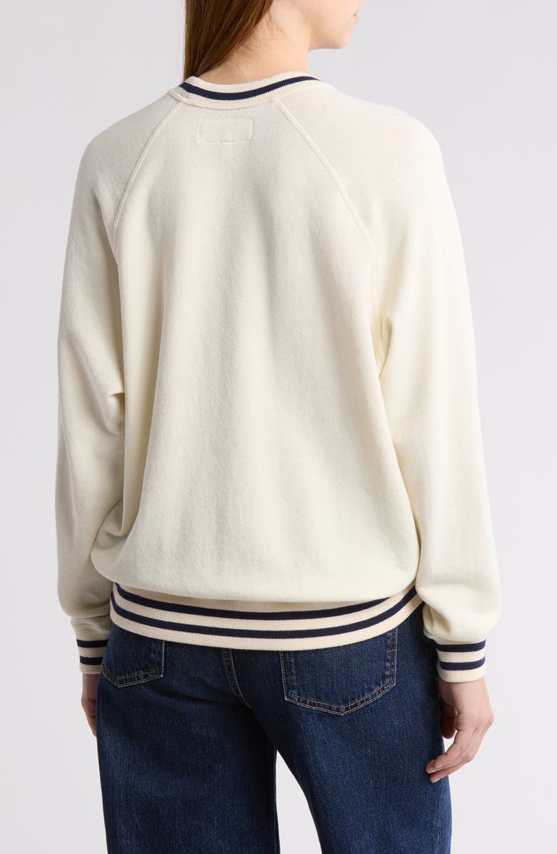 THE GREAT. The Varsity College Cotton Sweatshirt, Alternate, color,