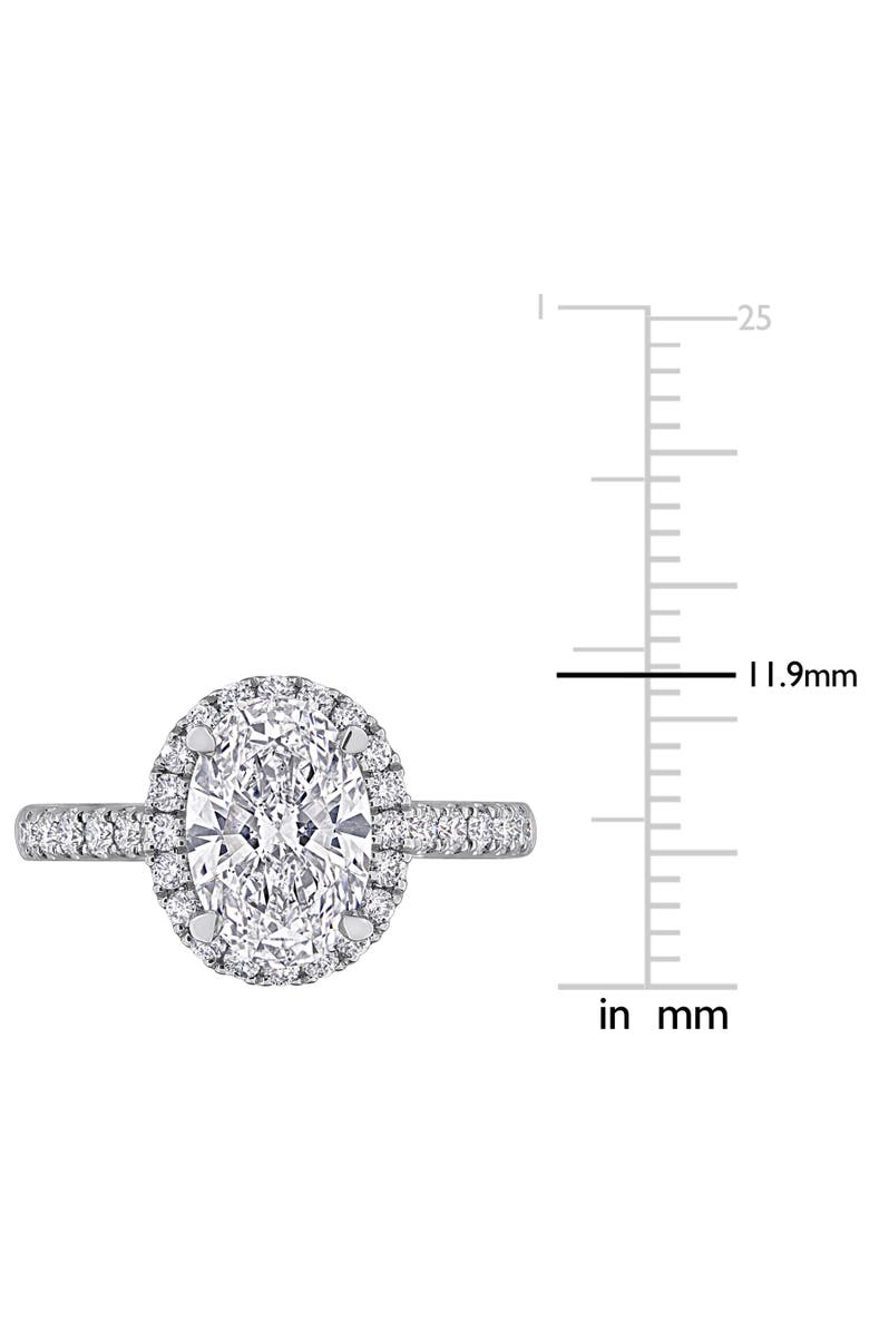 Julianna B. 2-3/5 CTW Lab-Grown Diamond Oval Halo Ring 14k, Alternate, color, White Gold