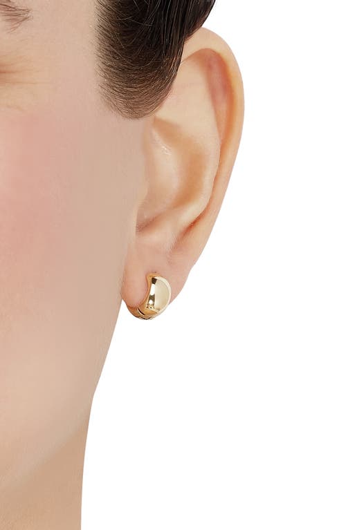 Frankie & Zoe Chunky Huggie Hoop Earrings In Gold