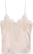 Chloé Washed Silk Satin & Lace Camisole