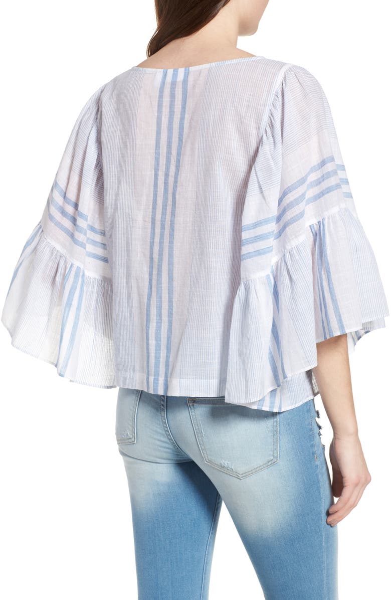 BP. Stripe Ruffle Swing Top, Alternate, color, 