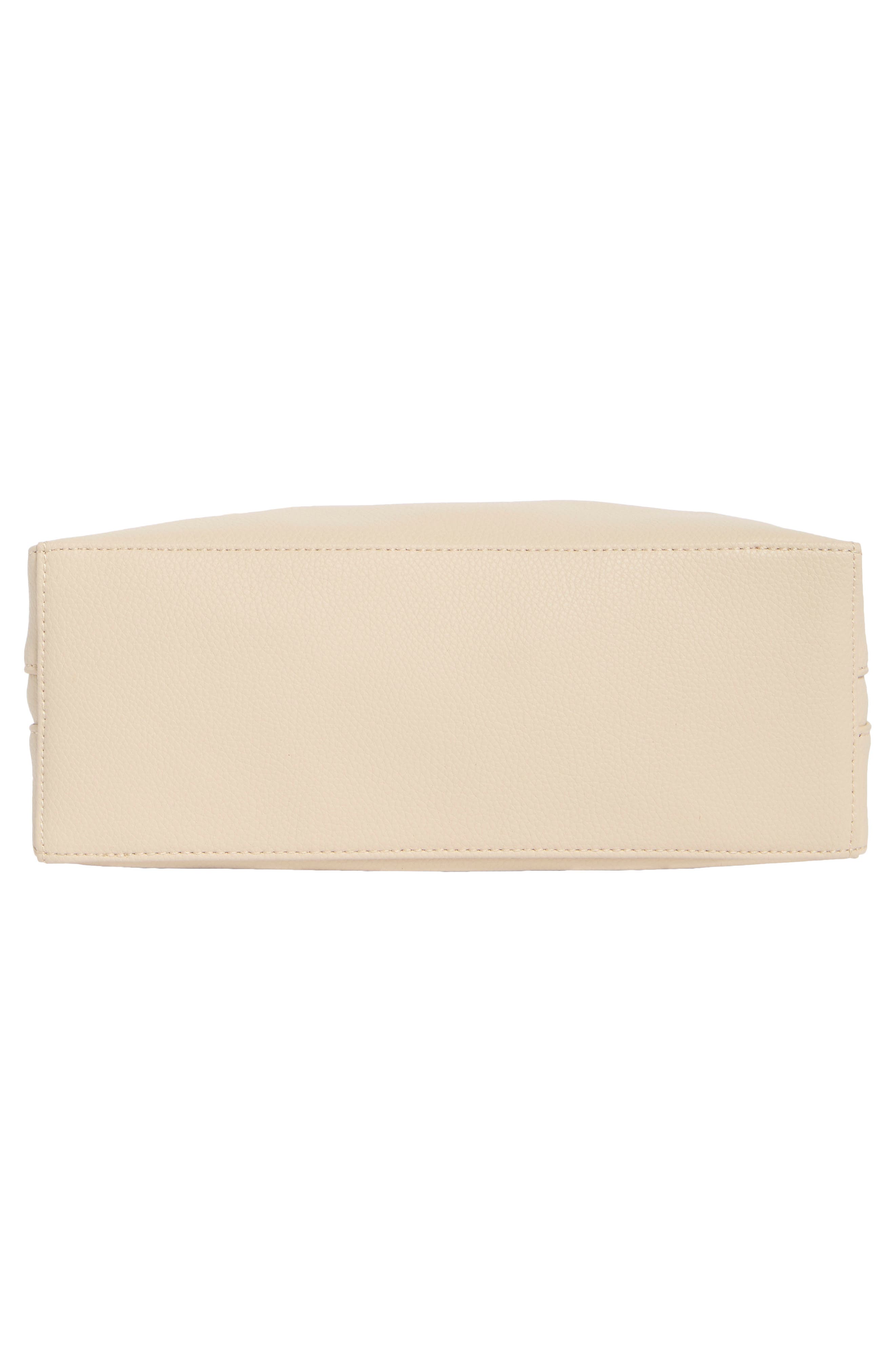 Baggu Small Recycled Leather Bowler Shoulder Bag, Alternate, color, Stone