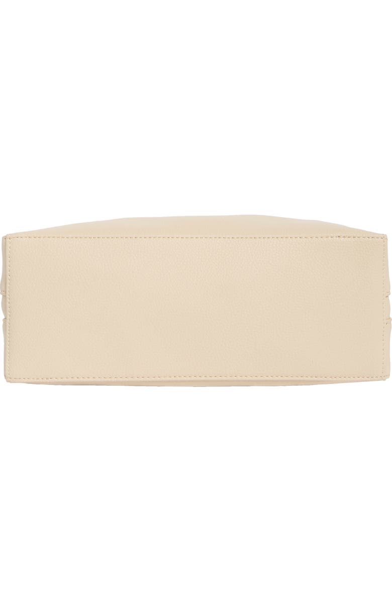 Baggu Small Recycled Leather Bowler Shoulder Bag, Alternate, color, Stone