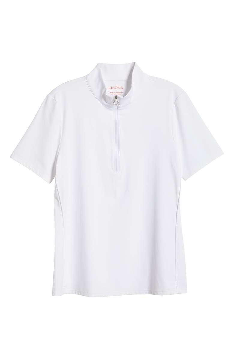 KINONA Keep It Covered Short Sleeve Golf Top, Alternate, color, White