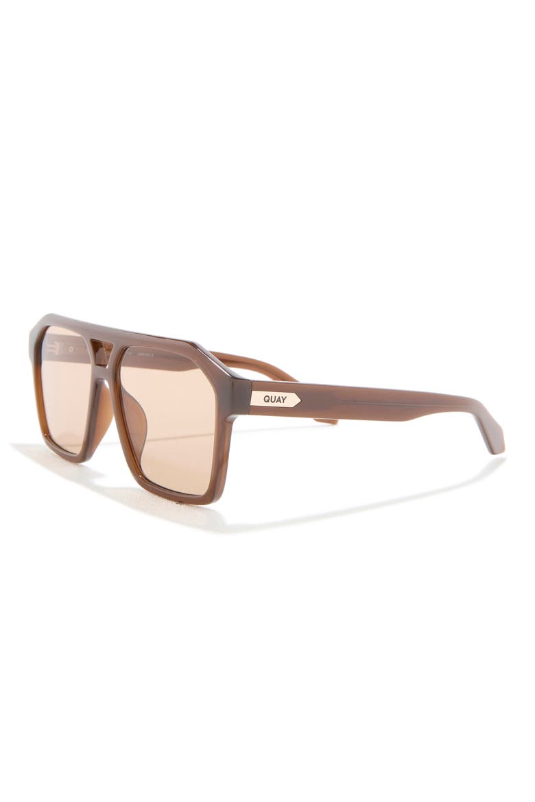 Soundcheck 57mm Gradient Aviator Sunglasses, Alternate, color, DARK BROWN/ TAN