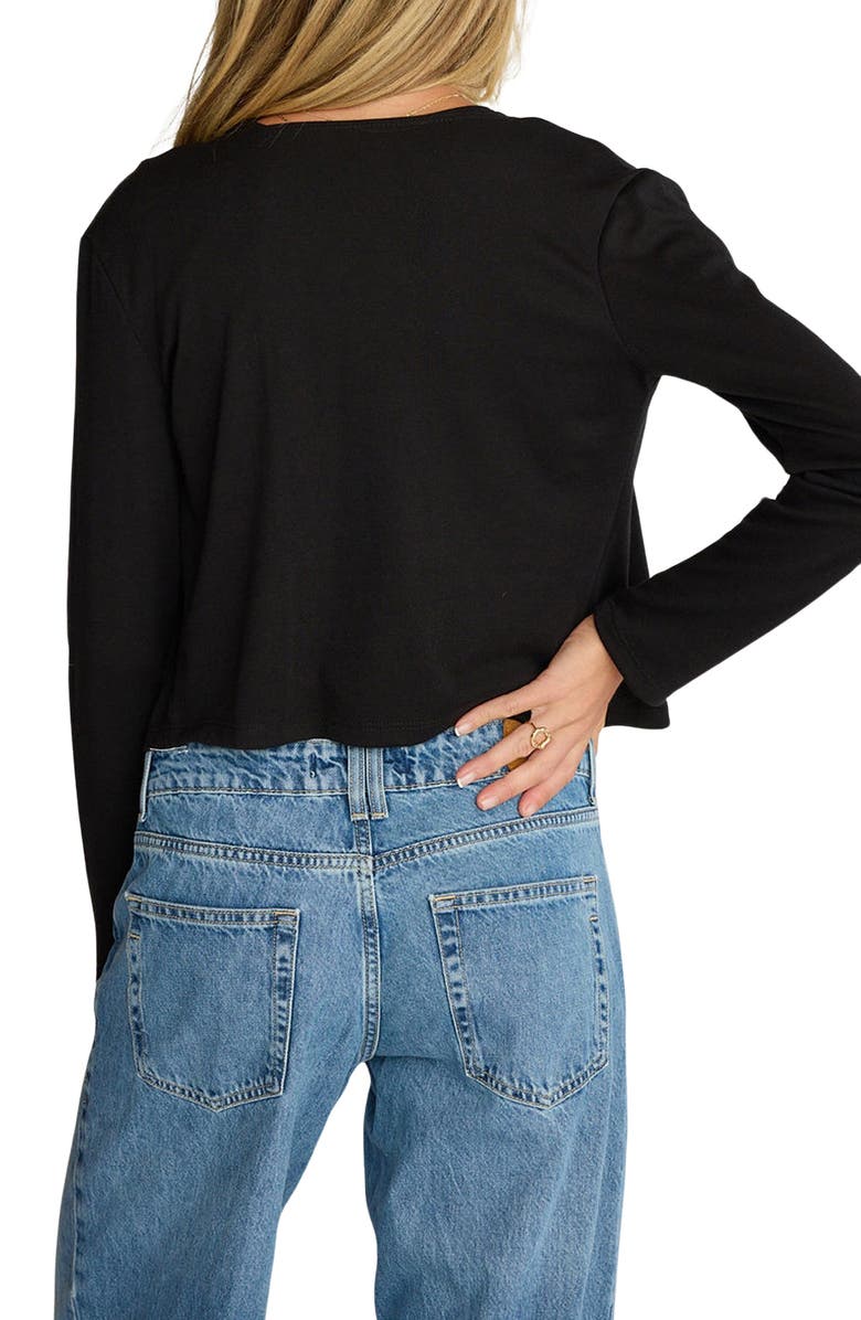 Sunday Ritual Crop Cardigan, Alternate, color, Black