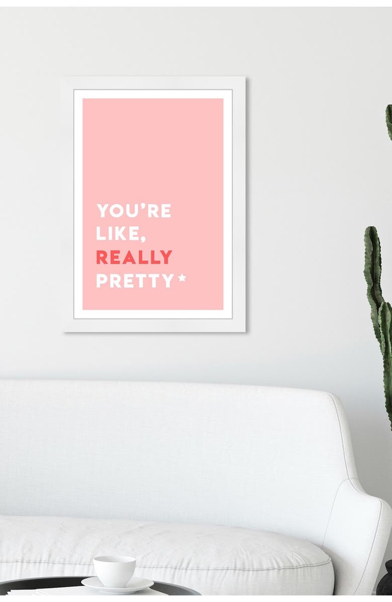 Wynwood Studio Really Pretty Pink Framed Wall Art, Alternate, color,