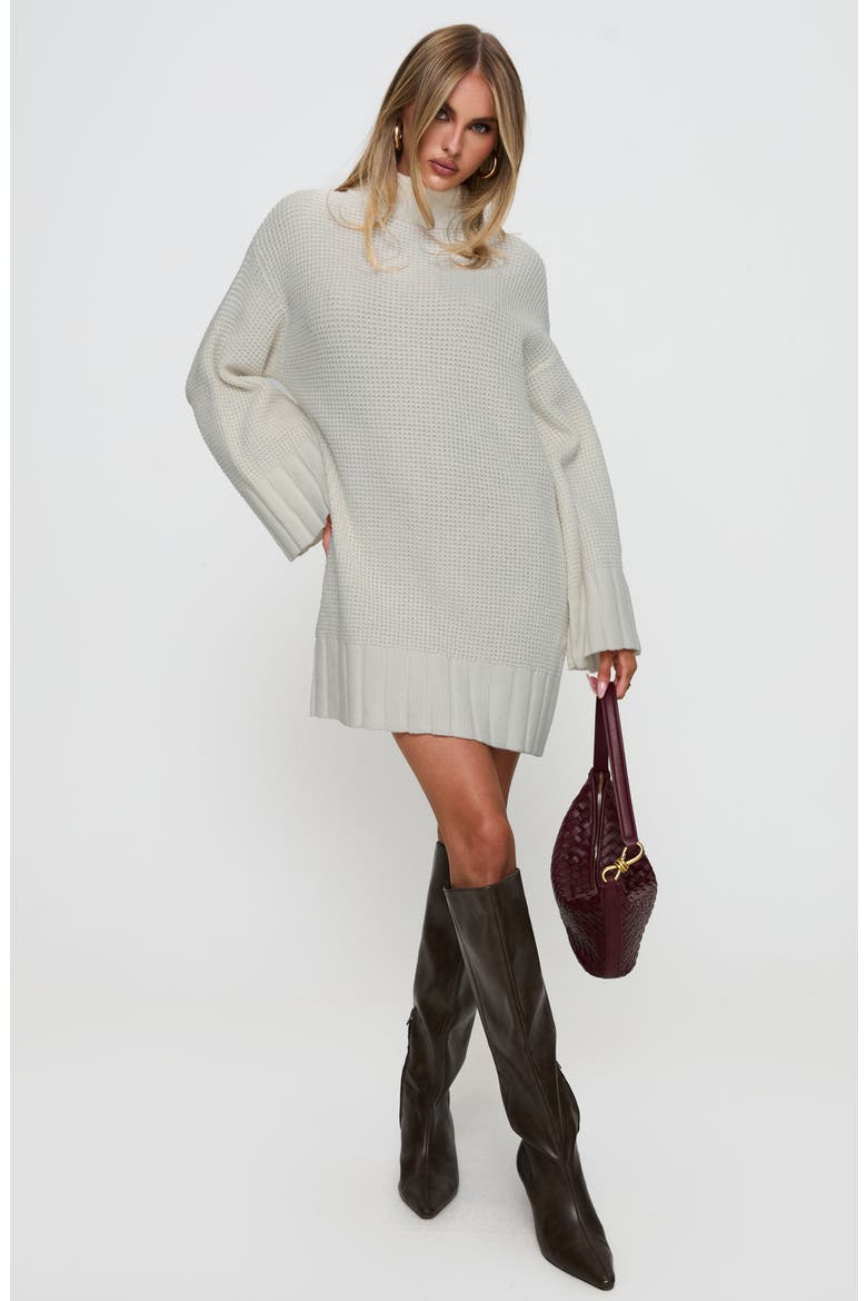 Tarin Knit Long Sleeve Sweater Dress, Alternate, color, CREAM