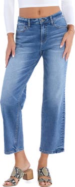 HINT OF BLU Mid Rise Boyfriend Jeans