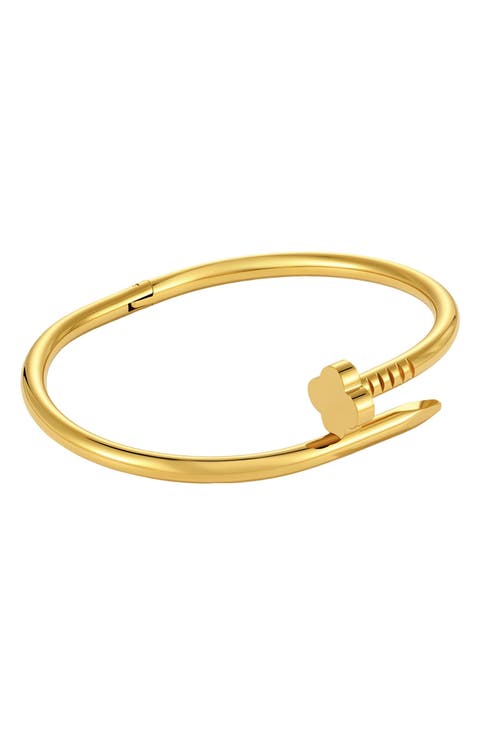 18k Gold Plate Bypass Nail Cuff