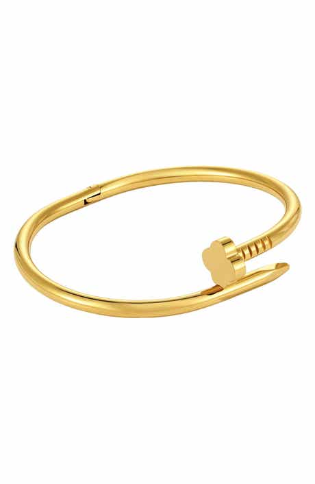 18k Gold Plate Bypass Nail Cuff