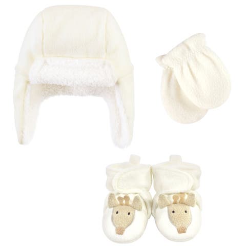 Trapper Hat, Mitten & Bootie Set(baby)